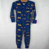 Size 3 (90): Hanna Andersson Blue Christmas Tree Truck 1pc PJs