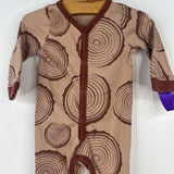 Sie 0-3m: City Mouse Brown Wood 1pc PJs
