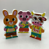 Wooden Building Block Animals