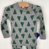 Size 3 (90): Hanna Andersson Grey Green Trees 2pc PJs