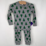 Size 3 (90): Hanna Andersson Grey Green Trees 2pc PJs