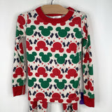Size 5 (110): Hanna Andersson Red White Green Holiday Mickey 2pc PJs