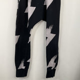 Size 8-9: Nununu Black Lightening Bolt Sweatpants