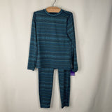 Size 8: REI Co-Op Blue Patterned 2pc Base Layer Set