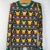 Size 8 (130): Hanna Andersson Brown Holiday Pikachu 2pc PJs