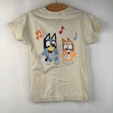 Size 6-8: Camp Beige Bluey "Dance Mode" T-Shirt