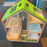 Hape All Seasons Kids Wooden Dollhouse W/Furniture
