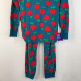 Size 5 (110): Hanna Andersson Blue Cherry Print 2pc PJs