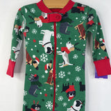 Size 6-12m (70): Hanna Andersson Green Holiday Dog 1pc PJs