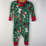 Size 6-12m (70): Hanna Andersson Green Holiday Dog 1pc PJs