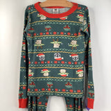 Size 8 (130): Hanna Andersson Green Holiday Star Wars 2pc PJs