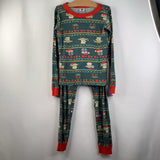 Size 8 (130): Hanna Andersson Green Holiday Star Wars 2pc PJs