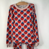 Size 10 (140): Hanna Andersson Pink Strawberries 2pc PJs