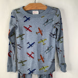 Size 5 (110): Hanna Andersson Grey/Multi Airplanes 2pc PJs