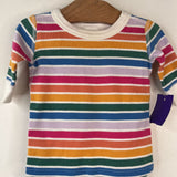 Size NB-3m: Hanna Andersson Rainbow Stripe 2pc PJs