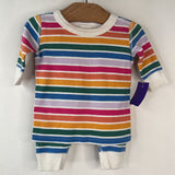 Size NB-3m: Hanna Andersson Rainbow Stripe 2pc PJs
