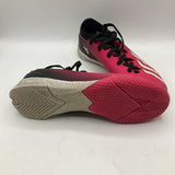 Size 3.5Y: Adidas Pink Black White Lace-Up Indoor Soccer Cleats