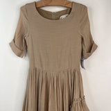 Size 6: Mia Joy Tan Short Sleeve Dress