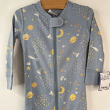 Size 12-18m (75): Hanna Andersson Blue Stars 1pc PJs