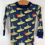 Size 3 (90): Hanna Andersson Blue Yellow Submarines 2pc PJs