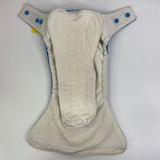 O.N.E (by GroVia) Blue Multi-Snap Reusable Diaper W/Inserts