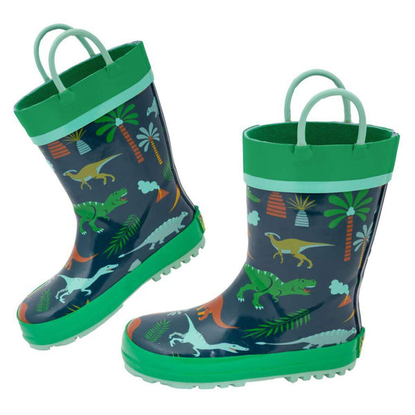 Size 7: Stephen Joseph All Over Print DINO Rain Boots NEW