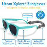 Size M (2-6y): Jan & Jul Urban Xplorer Sunglasses - Minty Green