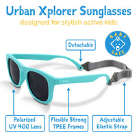 Size M (2-6y): Jan & Jul Urban Xplorer Sunglasses - Sky Blue