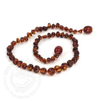 Size Small: Momma Goose Baroque Light Cherry Amber Teething Necklace (1001S)