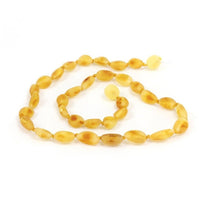 Size Small: Momma Goose Olive Unpolished Honey Amber Teething Necklace (1028S)