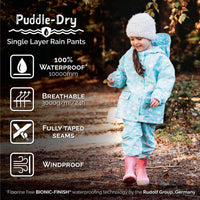 Size 2: Jan & Jul Nebula Blue Puddle-Dry Rain Pants NEW