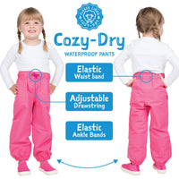 Size 6: Jan & Jul Heather Grey Cozy-Dry (Fleece Lined) Rain Pants NEW