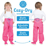 Size 5: Jan & Jul Heather Grey Cozy-Dry (Fleece Lined) Rain Pants NEW