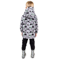 Size 4: Jan & Jul BEAR Cozy Dry Waterproof Fleece Lined Zip Up Raincoat NEW