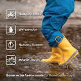 Size 7.5: Jan & Jul ENCHANTED Puddle Dry Loop Handles Rain Boots NEW
