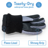 Size L (6-8): Jan & Jul Heather Grey Waterproof GLOVES NEW