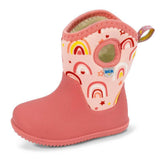 Size 6: Jan & Jul PINK RAINBOW Toasty-Dry Lite Winter Rain Boots NEW