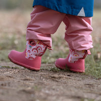 Size 6: Jan & Jul PINK RAINBOW Toasty-Dry Lite Winter Rain Boots NEW