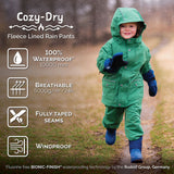 Size 6: Jan & Jul Lavender Cozy-Dry (Fleece Lined) Rain Pants NEW