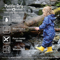 Size 4: Jan & Jul SUMMER CAMP Cozy Dry Waterproof Zip Up Rain Suit NEW
