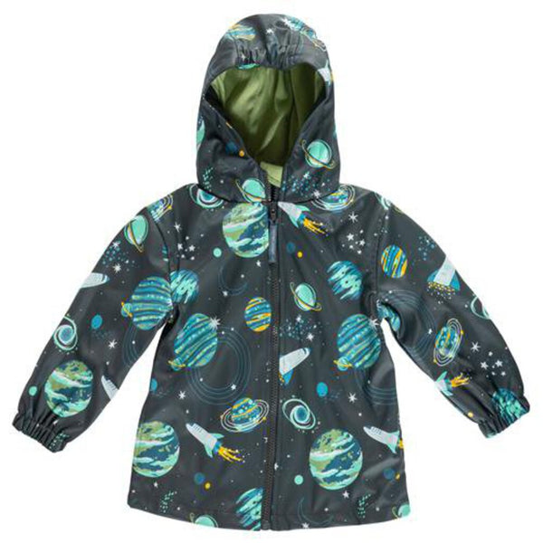 Size 3: Stephen Joseph All Over Print OUTER SPACE Raincoat NEW
