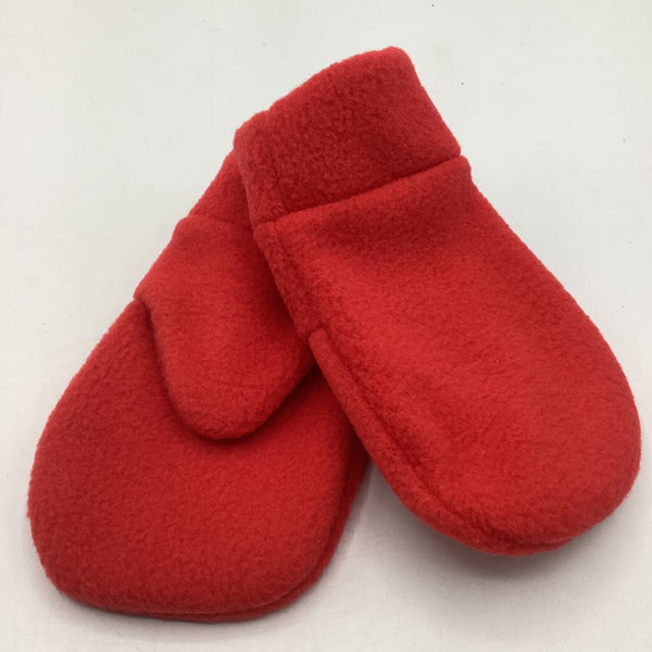 Size Toddler (1-3T): Lofty Poppy Locally Made RED Fleece Mittens - NEW