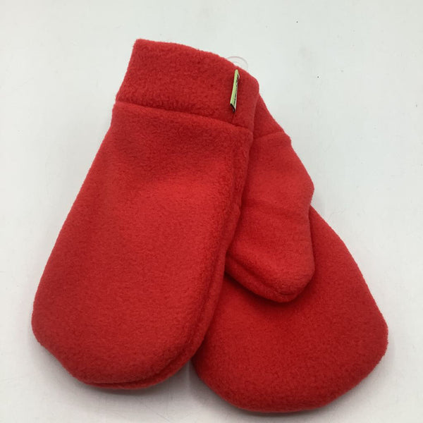 Size Big Kid (4-6T): Lofty Poppy Locally Made RED Fleece Mittens - NEW