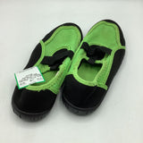 Size 2Y-3Y: Wonder Nation Black Green Slip-On Water Shoes