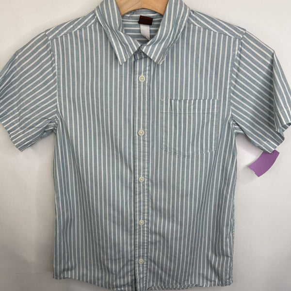 Size 12: Tea Blue White Striped Oxford Shirt