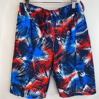 Size 16: Under Armour Red White Blue Starbursts Swim Shorts