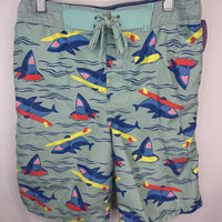Size 12-14: Cat & Jack Blue Sharks Swim Shorts