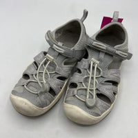 Size 13: Keen Grey Silver Close Toed Water Toggle Shoes