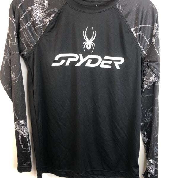Size 14: Spyder Long Sleeve Black Athletic T