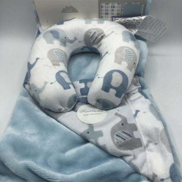 Cloud 9 Blu Blanket and Travel Pillow NEW w/ Tag